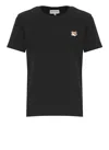 Maison Kitsuné Blue T-shirt With Fox Head Patch In Black