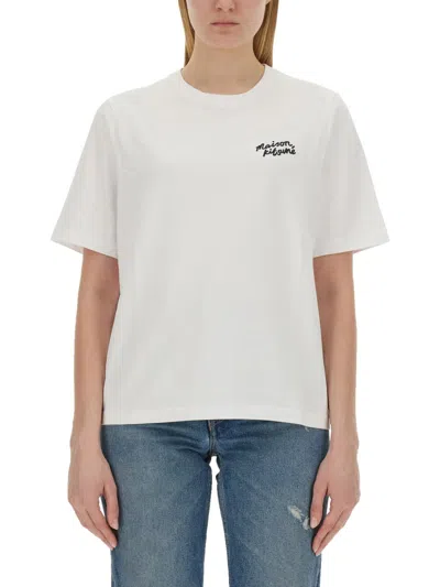 Maison Kitsuné T-shirt With Logo In White