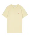 Maison Kitsuné T-shirt With Round Neck And Short Sleeves In Nude