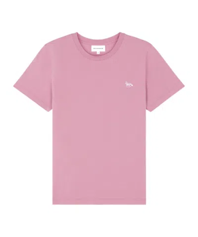 Maison Kitsuné T-shirt With Round Neck And Short Sleeves In Pink