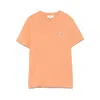 Maison Kitsuné Cotton T-shirt With Fox Patch In Orange
