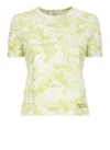 Maison Kitsuné Photographic Daisy Fields Ringer Tee-shirt In Green