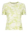 Maison Kitsuné Photographic Daisy Fields Ringer Tee-shirt In Green