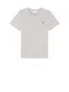 Maison Kitsuné Grey Crewneck T-shirt With Fox Head Logo Patch On The Sleeve