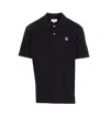 Maison Kitsuné Polo Shirt With Short Sleeves And Collar In Black