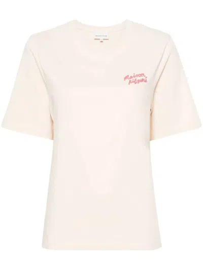 Maison Kitsuné Handwriting Comfort Tee-shirt In Fresh Cotton