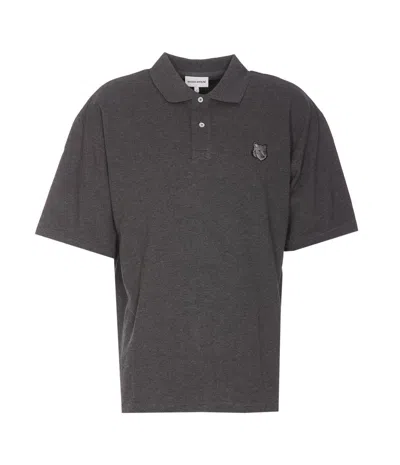 Maison Kitsuné Comfort Fit Polo Shirt In Grey