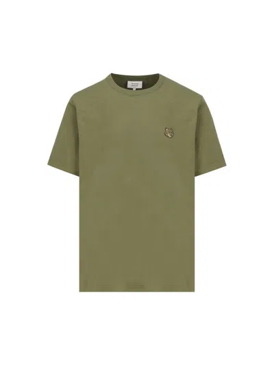 Maison Kitsuné Maison Kitsune' T-shirts And Polos In Military Green