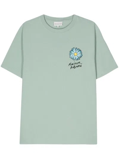 Maison Kitsuné Maison Kitsune' T-shirts And Polos In Seafoam Blue
