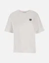 Maison Kitsuné White Crewneck T-shirt With Fox Head Patch In White