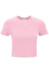 Maison Kitsuné Baby Fox Cropped T-shirt In Pink
