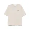 Maison Kitsuné Logo T-shirt In Beige