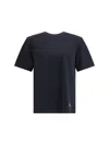 Maison Kitsuné Cotton T-shirt With Logo Patch In Black