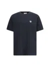 Maison Kitsuné Fox-head Embroidered T-shirt In Black