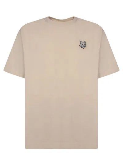 Maison Kitsuné Bold Fox Head Ivory T-shirt In White