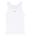 Maison Kitsuné Tank Top With Baby Fox Patch Tops White In White