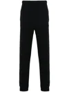 Maison Kitsuné Black Fox Patch Cotton Track Pants In Schwarz