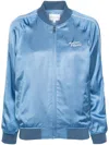 Maison Kitsuné Teddy Light Blue Viscose Jacket In Blue