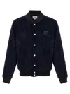 Maison Kitsuné Teddy Navy Cotton Bomber Jacket