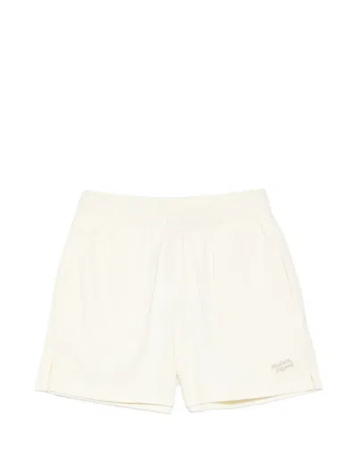 Maison Kitsuné Textured Shorts In White