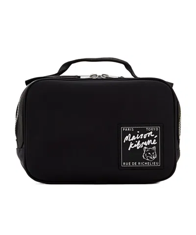 Maison Kitsuné The Traveller Belt Bag In Black