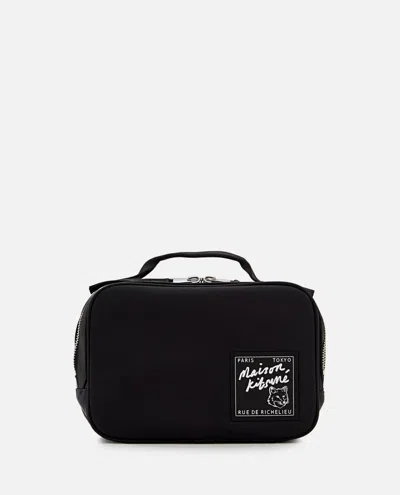 Maison Kitsuné The Traveller Nylon Bum Bag In Black