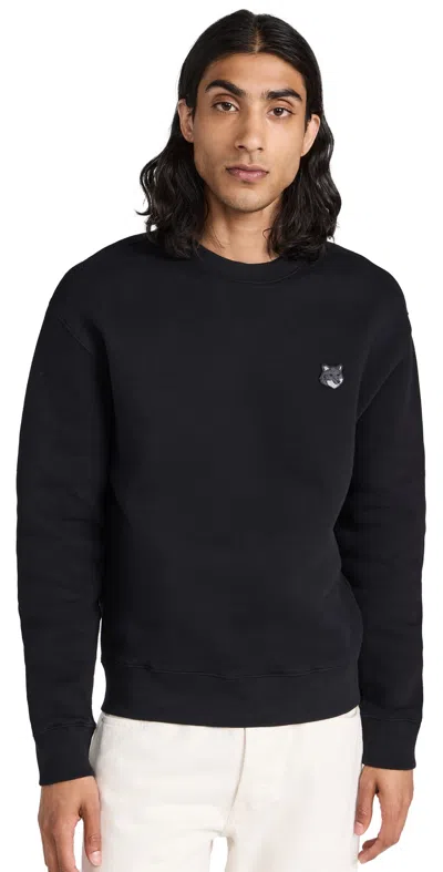Maison Kitsuné Tonal Fox Head Patch Comfort Sweatshirt Black