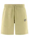 Maison Kitsuné Maison Kitsune Bold Fox Head Patch Drawstring Shorts In Green