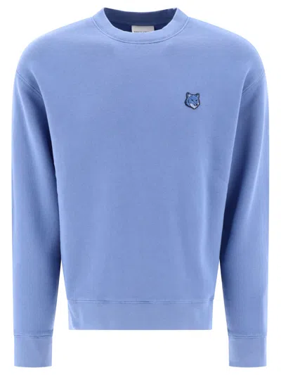 Maison Kitsuné Tonal Fox Sweatshirts In Blue