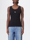 Maison Kitsuné Baby Fox Cotton Tank Top In Black