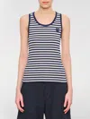Maison Kitsuné Navy Blue Bold Fox Head-patch Tank Top In Blue