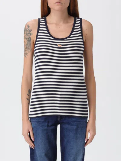 MAISON KITSUNÉ TOP MAISON KITSUNÉ WOMAN COLOR BLUE,H36866009