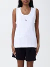 Maison Kitsuné Tank Top With Baby Fox Patch Tops White In Weiss