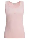 Maison Kitsuné Pink Baby Fox Patch Ribbed Tank Top