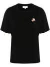 Maison Kitsuné Fox Head Patch Regular Tee Shirt In Black