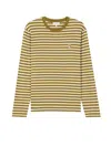 Maison Kitsuné Khaki Bold Fox Head Long Sleeve T-shirt In S394 Khaki Green
