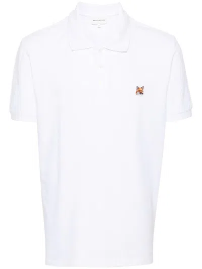Maison Kitsuné Fox Head Patch Regular Polo Clothing In Clear Blue