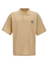 Maison Kitsuné Fox Head Patch Polo Shirt In White