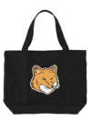 Maison Kitsuné Maison Kitsun Tote Bag With Logo In Black