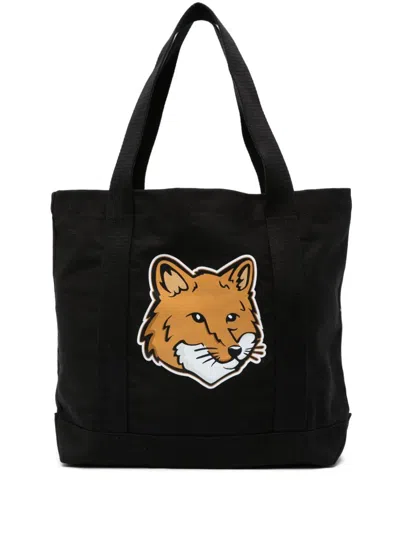 MAISON KITSUNÉ TOTE BAG WITH PRINT