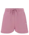 Maison Kitsuné Cotton Shorts In Pink