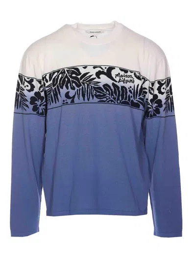 Maison Kitsuné Tropical Band Jumper In Blue