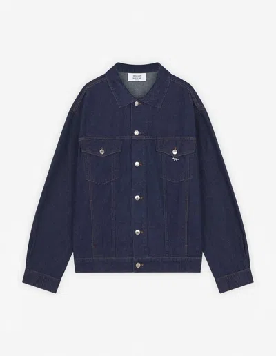 Maison Kitsuné Trucker Jacket In Blue