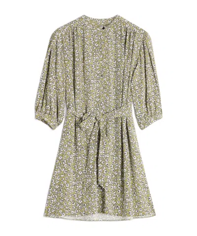 Maison Kitsuné Tunic Gathered Dress In Mimosa Printing