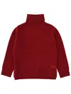 Maison Kitsuné Turtleneck Sweater In Burgundy