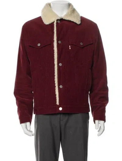 Pre-owned Maison Kitsuné Utility Jacket In Burgundy
