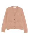Maison Kitsuné Baby Fox Wool Cardigan In Neutral