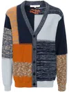 Maison Kitsuné V-neck Knit Cardigan In Blue