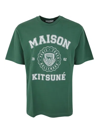 Maison Kitsuné Varsity Comfort Tee-shirt In Green