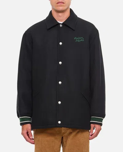 Maison Kitsuné Varsity Jacket In Black